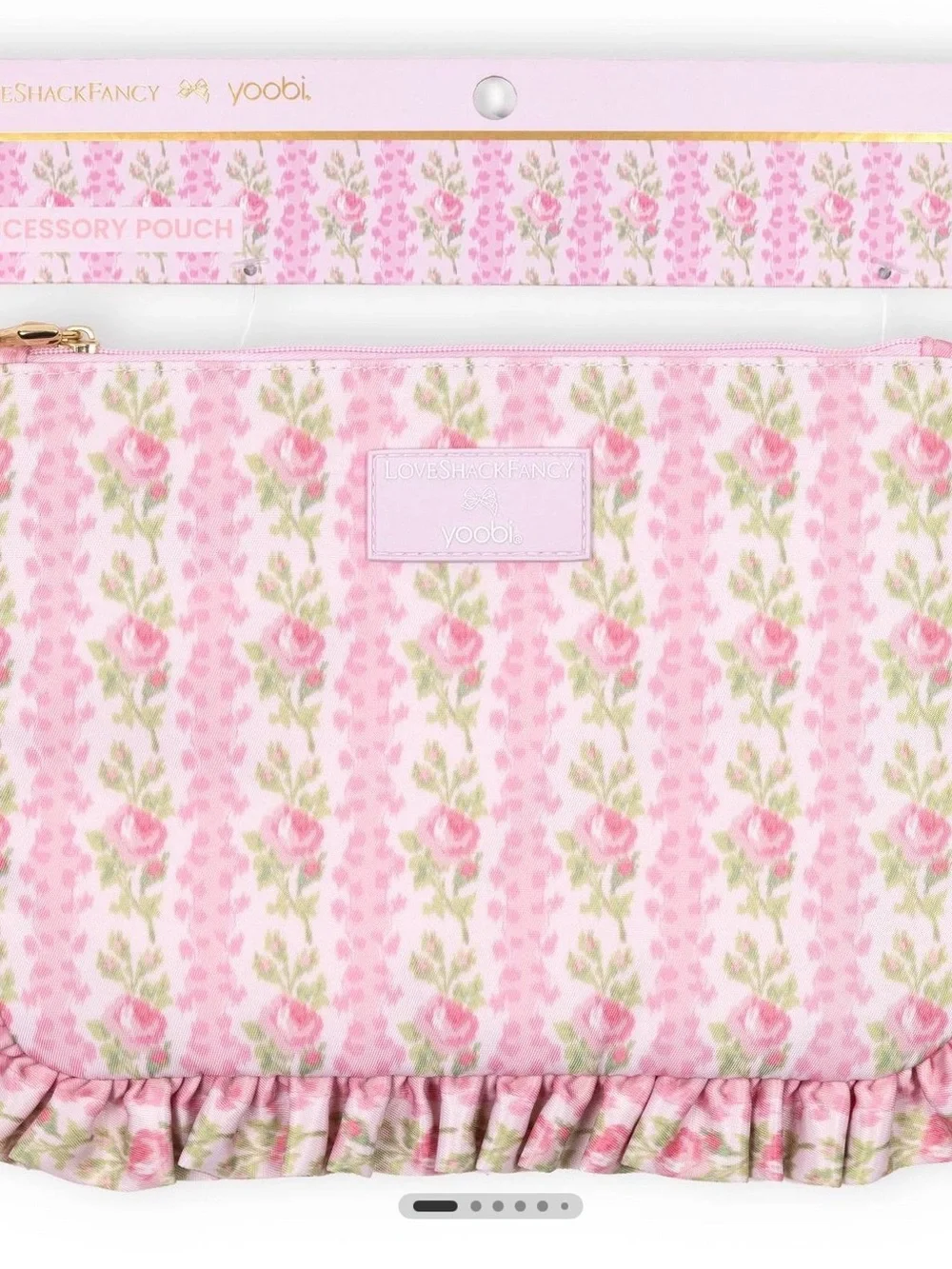 NWT Love Shack Fancy X Target Yoobi Blooming Heirloim Pencil Case Strawberry